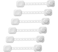 Fursafe&Q Child Safety Cabinet Proofing, Baby Cabinet Locks Adhesive Adjustable Child Safety Strap Locks Drawer Fridge Ovens Toilet Latches No Screws for Furniture Kitchen