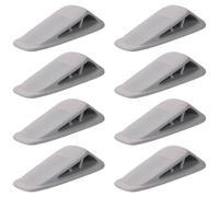 Fursafe&Q Rubber Door Stops Bottom Door Stops Wedge with Holder Heavy Duty Door Stops Wall Protector for Home Office School and Commercial Door Stops Open Stack Grey Pack of 8