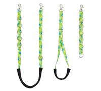 FURSDOLY Dog Grooming Belly Straps - Pet Dogs Grooming Belly Band Dog Grooming Table Arm Accessories Cute Paw and Bone Pattened for Pets Salon (Green, Pattern-1)