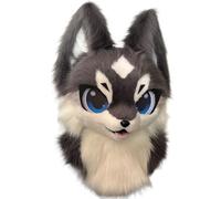 Fursuits head cat furry head cute dog head halloween role-playing costume cosplay comic exhibition animal masks (small, A)