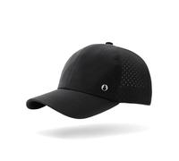 FURTALK Lightweight Quick Dry Baseball Cap Breathable Tucker Hat Laser Cut Air Mesh-Back Cooling Golf Hat, Black