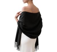 FURTALK Womens Scarf Ladies Pashmina Shawls and Wraps Large Soft Warm Blanket for Gifts Winter, Black