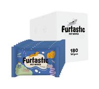 Furtastic Pet Wipes for Dogs and Cats - Dog ear cleaner, paw cleaner wipes for cats and dogs grooming pet wipes - UK Made - 9 x 20 Pack (180 Wipes Total)
