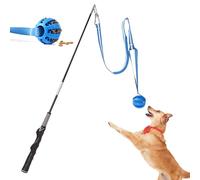 Furtent Flirt Pole for Dogs Interactive Dog Pole Toy for Large Medium Small Dogs, Sports Dog Teaser Pole for Tug of War, Flirt Pole with Lure Ball (Extended Pole + Tensile Rope)