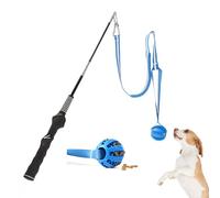Furtent Flirt Pole for Dogs Interactive Dog Pole Toy for Large Medium Small Dogs, Sports Dog Teaser Pole for Tug of War, Flirt Pole with Lure Ball (Standard Pole + Tensile Rope)