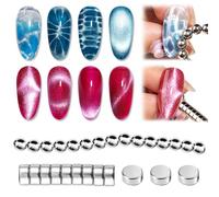 Furtherpretty 4mm Ball Magnets for Nails, Small Magnetic Beads for Nails for Cat Eye Gel Polish, Create Sea Wave & Halo Nail Effects, DIY Manicure Accessories Nail Art Tool for Salon & Home Use