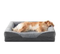 FURTIME Extra Large Dog Bed Orthopedic Dog Bed XL for 90lbs Dogs - 7.5" Memory Foam Mattress, Waterproof & Washable Dark Cover, Veterinarian Recommended Bed for Arthritis & Bone Health, 107x81x19cm