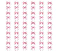 Furtryvl Body Decals Temporary | 30X Pink Ribbon Bow Temporary Body Stickers,Wedding Funny Body Art Skin Decorations Laptops Mugs Decals for Traveling, Dating