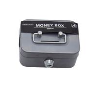 Furtryvl Cash Box, Safe Metal Small Locking Box, Metal Cash Box, Money Box with Key, Locking Metal Safe Box with 2 Keys, for Petty Cash Notes