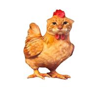 Furtryvl Cat Face Chicken Plush Novelty Cat Chicken Throw Pillow Doll