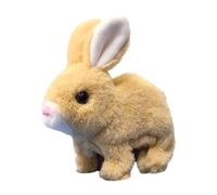 Furtryvl Hopping Rabbit Interactive Electronic Pet Plush Bunny Toy With Jumps Ears Move Makes Noises 17x16.5x9cm Easter Rabbit Figure Soft Plush Toy For 1 2 3 Year Old Boys Girls Joy And Relaxation