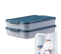 Furtryvl Layered Food Storage Containers - Refrigerator Organizers with Lid Buckle - Stackable Airtight Container Holder Box Keeper for Dough Muffin Cupcake