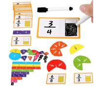 Furtryvl Magnetic Fractions - Fraction Circles Set,Educational Activities for Kids Ages 3+ Practice Girls Boys Home Preschool Elementary School Classroom Group Lessons