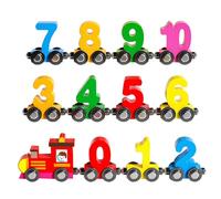 Furtryvl Magnetic Wooden Train 0-10 Number Toy For 3+ Kids Wooden Number Puzzle Assembly Toy Hand Eye Coordination Early Preschool Education Enlightenment Let Them Learn Numbers Through Play