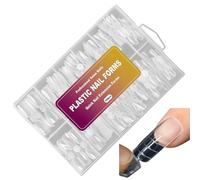Furtryvl Nail Molds, Double Poly Extension Gel Molds | 12 Sizes, Clear Reusable Artificial Manicure Design Form for Poly Extension Gel Salon Home