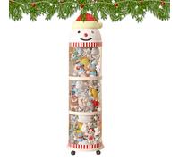 Furtryvl Stuffed Animal Storage - Snowman Shaped Clear Plush Display Tower - Stuffed Animal Holder Organizer with Wheels,for Playroom, Kids Room, Bedroom, Home, Daycare Center, Living Room