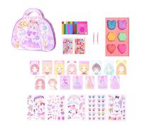 Furtryvl Toy Cosmetic Set for Kids - Cartoon Girls Play Makeup Sets - Children Toy Cosmetics Set, Princess Makeup Kit with Stickers for Hands- Ability