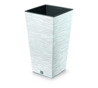 Prosperplast Furu Collection White Planter with Tank 20 x 20 x 38 cm Capacity 5 litres, 5 L