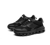 Furuian Mens Steel Toe Safety Shoes Black, Black, 6.5 UK