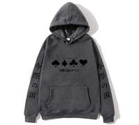 furuide Alice in Borderland Printed Hoodie, Fashion Long Sleeve Unisex Sweatshirt (dark grey,3XL)