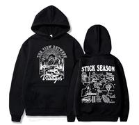 furuide Noah Kahan Stick Season Music Album Hoodie,Unisex Printed Sweatshirt (black,XS)