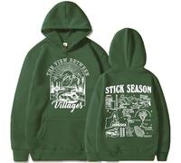 furuide Noah Kahan Stick Season Music Album Hoodie,Unisex Printed Sweatshirt (green,L)