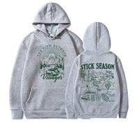 furuide Noah Kahan Stick Season Music Album Hoodie,Unisex Printed Sweatshirt (grey,M)