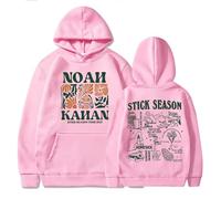 furuide Noah Kahan Stick Season Tour Hoodie，Casual Printed Unisex Long-Sleeve Hoodie (pink,XL)