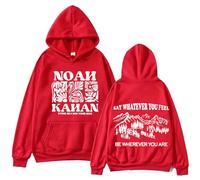 furuide Stick Season Noah Kahan Hoodie Tops Long Sleeve Sports Sweatshirt (red,M)