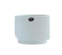 FURUIM2024M Plants Flower Pots Ceramic Flowerpot Extra Large Caliber Phalaenopsis Flowerpot with Tray Indoor Hanging Orchid Green Roses Gardening Pot(White,Medium)