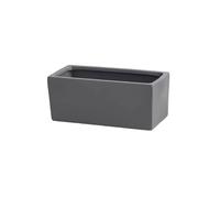 FURUIM2024M Plants Flower Pots Ceramic Rectangular Planter with Tray Scandinavian Simple Succulent Green Office Desktop Perforated Small Potting Ware Gardening Pot(Gris,Small)