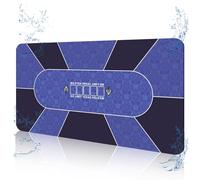 FURUISEN Professional Poker Mat 180 x 90 cm, 8 Player Portable Rubber Texas Hold'em Poker Table Top Layout w/Carrying Bag to Play Cards, Poker Games, Blackjack, Casino