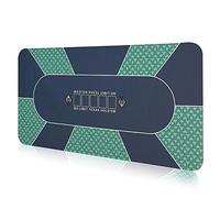 FURUISEN Upgraded Waterproof Poker Mat 240x120cm, 8 Player Portable Rubber Texas Hold'em Poker Table Top Layout w/Carrying Bag to Play Cards, Poker Games, Blackjack, Casino (240x120cm-green)