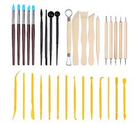 Furuising 33Pcs Polymer Clay Tools Set, Complete Pottery Tools, Reusable Sculpting Tools, Ball Stylus Dotting Tool for Beginners and Professionals Clay Ceramics Engraving, Embossing, Shaping