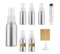 Furuising 5PCS Aluminum Spray Bottles, 30ML Fine Mist Spray Bottle, Refillable Small Spray Bottle, Empty Travel Atomiser Containers with 20ml Syringe Funnel for Travel Toner Face Spray Cleaning