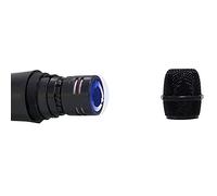 FURUIWUFENG microphone Professional dynamic Microphone UHF 3.5MM Wireless Microphone Megaphone Handheld Mic with Receiver for Karaoke Speech Loudspeaker Cordless microphone (Color : Black)