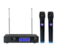 FURUIWUFENG microphone Professional Wireless Microphone 2 Channels Karaoke Microphone VHF Dynamic Microphone 50 Meters Range For Home Party Church Event Cordless microphone
