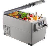 Furvveerr Car Refrigerator, 35L Car Fridge, Portable Electric Cooler with -4℉~68℉ Adjustable Temperature, 12/24V DC and 100-240V AC Compressor Freezer for Outdoor, Camping, Travel, RV, SUV (35L)