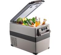Furvveerr Car Refrigerator, 45L Car Fridge, Portable Electric Cooler with -4℉~68℉ Adjustable Temperature, 12/24V DC and 100-240V AC Compressor Freezer for Outdoor, Camping, Travel, RV, SUV (45L)