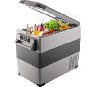 Furvveerr Car Refrigerator, 55L Car Fridge, Portable Electric Cooler with -4℉~68℉ Adjustable Temperature, 12/24V DC and 100-240V AC Compressor Freezer for Outdoor, Camping, Travel, RV, SUV (55L)