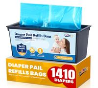 FURWEY Diaper Pail Refill Bags 30 Bags Per Refill Holds Up to 1410 Newborn Diapers 7 Layer Odor Barrier Technology 1PACK (30 Bags)