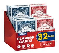 FURWEY Playing Cards 12 Pack,Poker Size Standard Index,Large Digital Printing,for Blackjack,Euchre,Canasta Card Game,Casino Grade Poker Cards（Red/Blue）