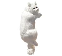 Fury Hanging Cat Simulated Cat Plush Animal Figures Hanging for TV Fans Desk Decoration