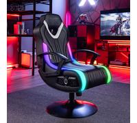Fury RGB Console LED Gaming Chair with 2.1 Speakers X Rocker Black One Size