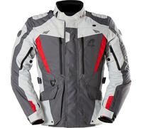 Furygan Apalaches Evo Textile Waterproof Motorcycle Jacket - Grey / Pearl / Red