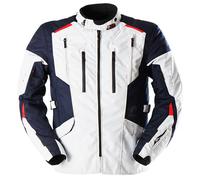 Furygan Brooks Waterproof Adventure Motorbike Textile Jacket - Pearl / Blue