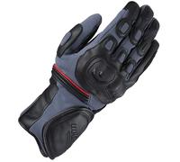 Furygan DIRT ROAD - Motorcycle Gloves Man - Waterproof - Strong leather - Touch screen - Touring and adventure - All Seasons - Breathable with Thermal Lining, Black-Grey-Red, 3XL