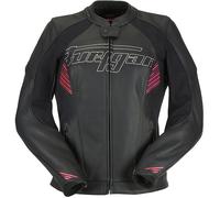 Furygan Ladies Alba Thermal Motorcycle Motorbike Leather Jacket - Black / Pink