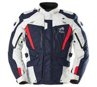 Furygan Men's Apalaches Evo Season Motorcycle Jacket-Waterproof, Breathable-D3O Protectors-Removable Thermal Lining-12 Pockets, Blue-Pearl-red, 5XL