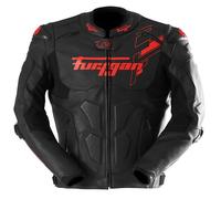 Furygan Raptor Evo 3 Motorcycle Motorbike Perforated Leather Jacket - Black Red